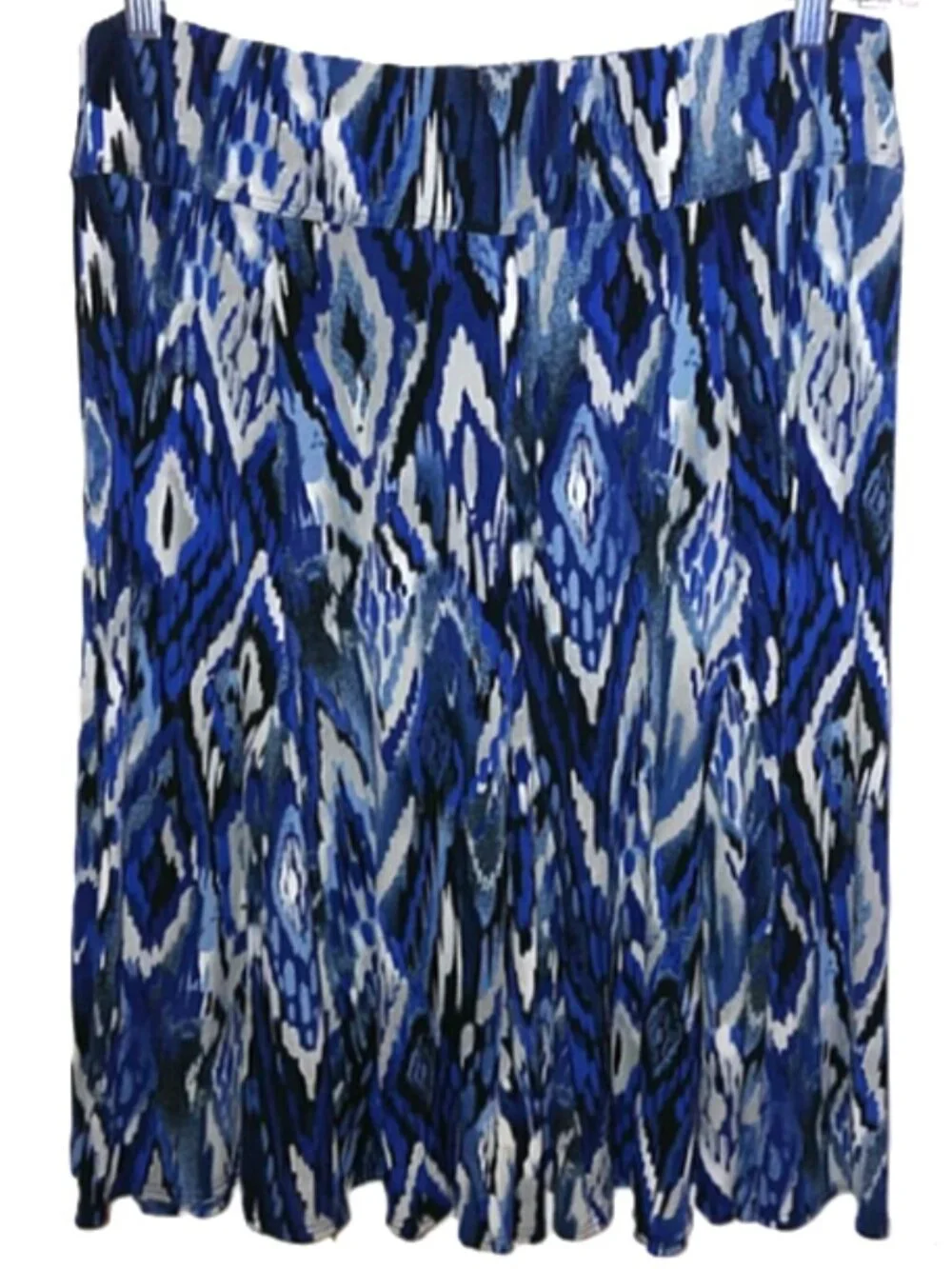 Chico's Ikat Flare Jersey Knit Skirt size 3